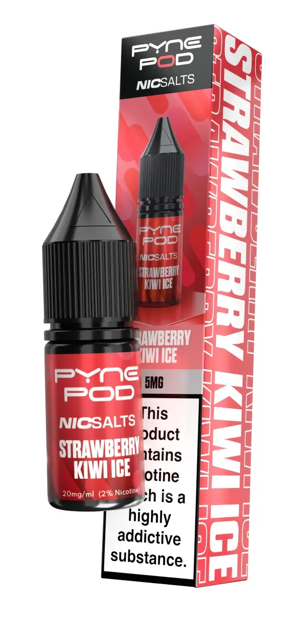 Strawberry Kiwi Ice Nic Salt E-Liquid by Pyne Pod 10ml | 5mg